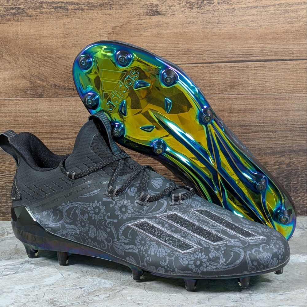 Men's 10.5 Adidas Adizero Young King New Reign Floral Black Cleats EH2723